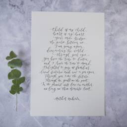 Custom Calligraphy Poem - Personalised Wedding Vows Anniversary Gift Wall Art Handwritten Letter Quote - thumbnail 3