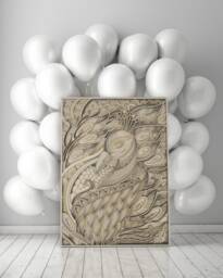 Peacock Figurative Art, Minimalist Style Layered Wood Wall Hanging, Handcrafted Sculpture, Modern Home Decor