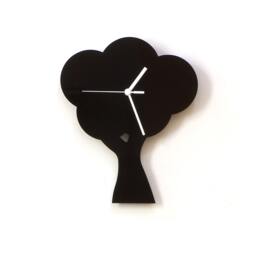 Tree - Black Acrylic Wall Clock, A Piece Of Art, Silhouette Home Accessories - thumbnail 1