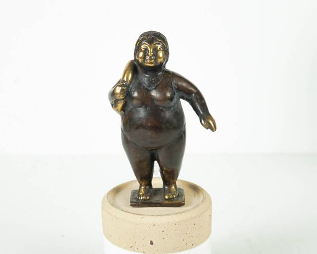 Bronze Woman With Swim Ring Sculpture, Body Positivity Figurine, Statue, Swimming, Interior Decor, Room D??cor, Gift For Mother - image 1