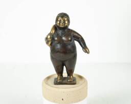 Bronze Woman With Swim Ring Sculpture, Body Positivity Figurine, Statue, Swimming, Interior Decor, Room D??cor, Gift For Mother - thumbnail 1