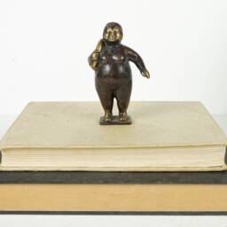 Bronze Woman With Swim Ring Sculpture, Body Positivity Figurine, Statue, Swimming, Interior Decor, Room D??cor, Gift For Mother - thumbnail 4
