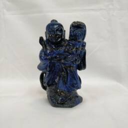 Lapis Lazuli Gemstone Buddha, Chinese Lord Buddha, Buddha Figurine, Goodluck Home Decoration Showpiece Idol, Spiritual Gifts - thumbnail 1