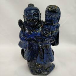Lapis Lazuli Gemstone Buddha, Chinese Lord Buddha, Buddha Figurine, Goodluck Home Decoration Showpiece Idol, Spiritual Gifts - thumbnail 2