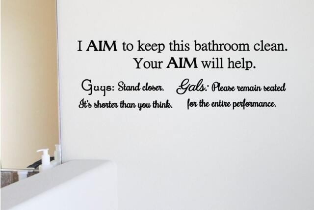 "Funny Bathroom Wall Decal " - image 1