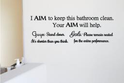 "Funny Bathroom Wall Decal "