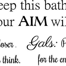 "Funny Bathroom Wall Decal " - thumbnail 2
