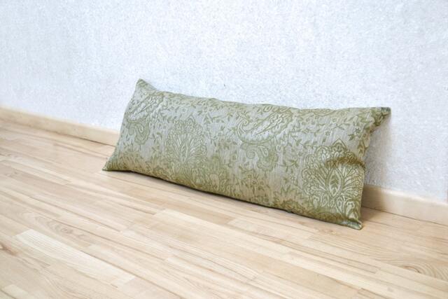 Long Linen Lumbar Olive Green Throw Pillow Cover Linen Case Damask Decorative Bench Bolster Sofa Shams - image 1