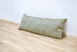 Long Linen Lumbar Olive Green Throw Pillow Cover Linen Case Damask Decorative Bench Bolster Sofa Shams - thumbnail 1