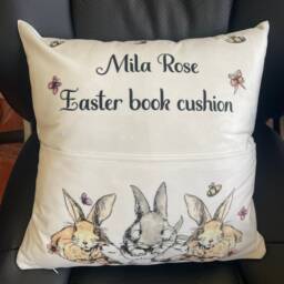 Personalised Bunny Pocket Pillow With Toy, New Baby Gift, Easter - thumbnail 3