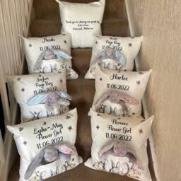 Personalised Bunny Pocket Pillow With Toy, New Baby Gift, Easter - thumbnail 4