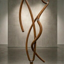 Metal Sculpture Stickmen Dancers Silver Stainless Steel. Handcrafted Modern Decor, Indoor, Outdoor - thumbnail 2