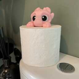 Baby Dragon Toilet Paper Topper Whimsical Bathroom Decor - thumbnail 3
