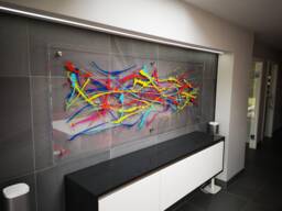 Large Colourful Abstract Wall Art, Original Acrylic Painting, Modern Decor, Handmade Statement Artwork, Living Room Art