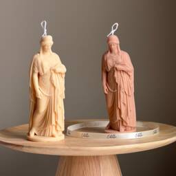 Zenobia Goddess Soy Candle Greek Statue, Coffee Table Decor - thumbnail 1