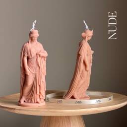 Zenobia Goddess Soy Candle Greek Statue, Coffee Table Decor - thumbnail 3