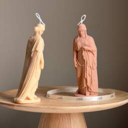 Zenobia Goddess Soy Candle Greek Statue, Coffee Table Decor - thumbnail 2