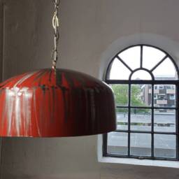 Upcycled/Industrial Conservator Ceiling Lamp, High Gloss Finish - thumbnail 3