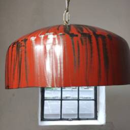 Upcycled/Industrial Conservator Ceiling Lamp, High Gloss Finish - thumbnail 4