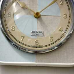 Mid Century Style Wall Clock - New 21cm Blue Shabby Chic Handmade Vintage French Gift Off The Clocks - thumbnail 3