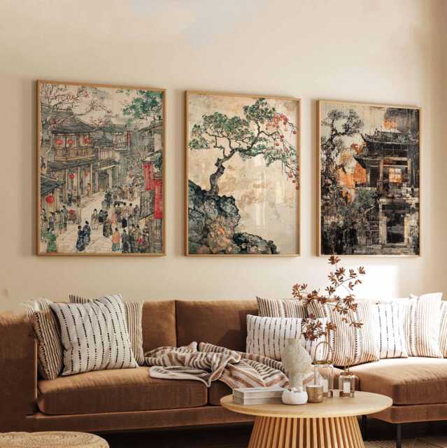 Set Of 3 Ha Giang Posters, Vietnam Travel Prints, Wall Art Set, Decor Poster - image 1