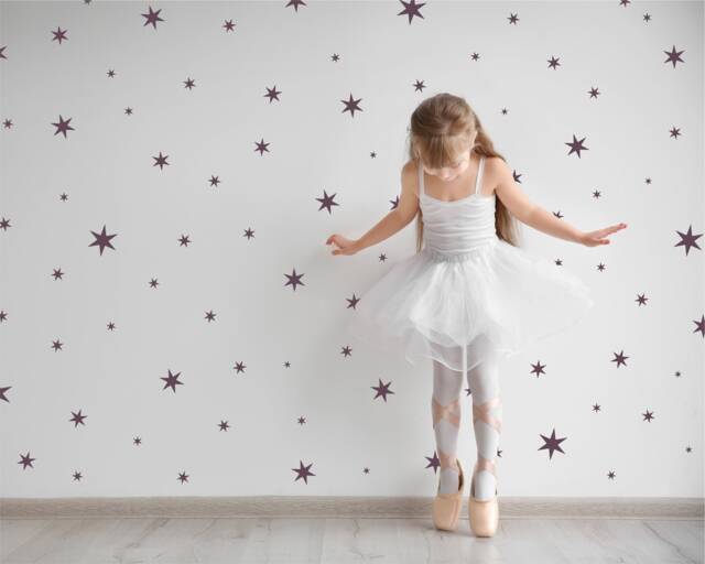 Stars - Vinyl Wall Decals Mixed Size Star Stickers Peel & Stick Children's Baby Boys Girls Nursery Kids Room D??cor - image 1