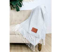 Personalized Wedding Gift For Couple, Engraved Herringbone Throw Blanket, Newlywed Gift, Engagement Mr & Mrs, Bridal Shower