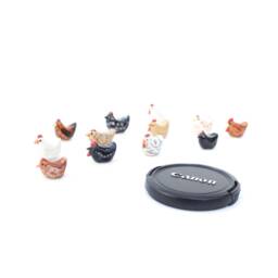 Tiny Ceramic Chicken Sculpture Miniature Fairy Garden Decor - thumbnail 2