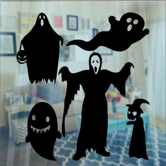 Spooky Ghost Boo Haunted Halloween Scary Vinyl Decal Sticker Car Window Wall Art - image 1