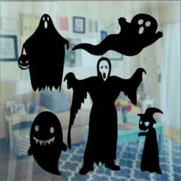 Spooky Ghost Boo Haunted Halloween Scary Vinyl Decal Sticker Car Window Wall Art - thumbnail 1