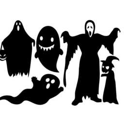 Spooky Ghost Boo Haunted Halloween Scary Vinyl Decal Sticker Car Window Wall Art - thumbnail 2