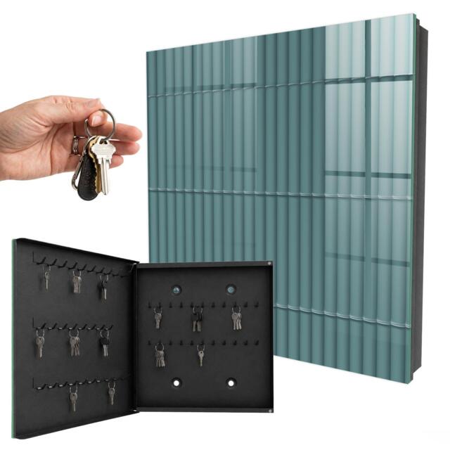 Turquoise Texture Wall Mounted Key Cabinet, Blue Box For Home, Minimalist Textures, Lovers Of Modernity & Aesthetics - image 1