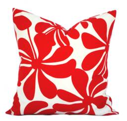 One Premier Prints Indoor/Outdoor Red Floral Pillow Covers, Different Sizes Available, Cushion, Decorative Pillow, Throw Pillow - thumbnail 1