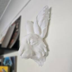 Hare Wall Mount - Animal Art Home Decor 3D Printed - thumbnail 3