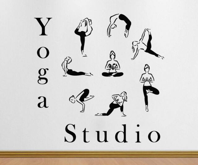 Wall Decals Yoga Studio Meditation Sport Namaste Decal Vinyl Sticker Home Decor Bedroom Interior Design Art Mural Ms630 - image 1