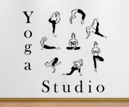 Wall Decals Yoga Studio Meditation Sport Namaste Decal Vinyl Sticker Home Decor Bedroom Interior Design Art Mural Ms630 - thumbnail 1