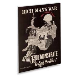 "Reprint Of A Us Political Poster Against Vietnam - ""Rich Mans War...end The War" - thumbnail 2