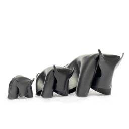 Leather Ox - Short Horns Design Object Handmade From Vegetable Tanned Italian Leather - thumbnail 2