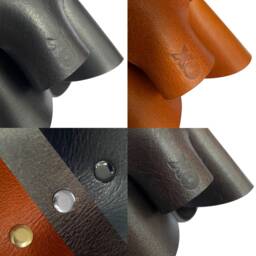 Leather Ox - Short Horns Design Object Handmade From Vegetable Tanned Italian Leather - thumbnail 4