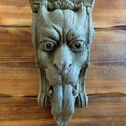 stone Harden Detailed Gargoyle Tongue Sconce Candle Shelf Wall Hanging Ornament - thumbnail 2