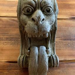 stone Harden Detailed Gargoyle Tongue Sconce Candle Shelf Wall Hanging Ornament - thumbnail 3