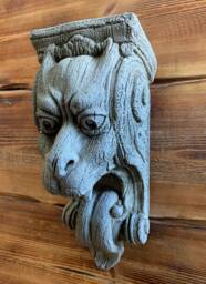 stone Harden Detailed Gargoyle Tongue Sconce Candle Shelf Wall Hanging Ornament - thumbnail 1