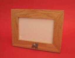 "Cairn Terrier Landscape Real Oak Picture Frame 4"" X 6" - thumbnail 1