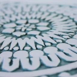Handmade Moroccan Ceramic Tile Aqua Wall Art - 20cm/7.9 - thumbnail 3