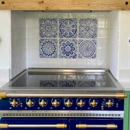 Handmade Moroccan Ceramic Tile Aqua Wall Art - 20cm/7.9 - thumbnail 4