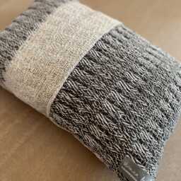 Handwoven Cushion - Luxury Decorative Pillow Off White, Brown, Grey, Sage Green - thumbnail 3