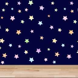 Watercolor Star Wall Stickers Pastel Kids Room Decor, Pack Of 100 - thumbnail 2