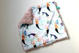 Dream Lovie. Security Blanket. Personalized Lovey. Faux Fur Mermaids. Mini Baby Minky Shower Gift