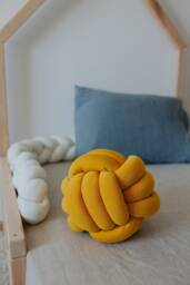 Knot Cushion Mustard Pillow Housewarming Gift