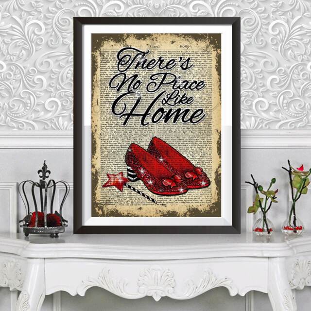 The Wizard Of Oz Print Home Wall Decor Poster Dictionary Background